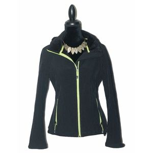 Xersion Fleece Lined Hooded Hard Shell Jacket